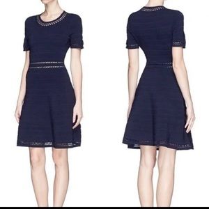 SANDRO Ladies Scalloped Embroidered A-line Dress US 2
